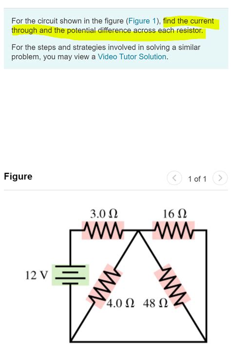 find the current through resistor a) in the figure.|Find the current through resistor a) in the figure. (Figure 1).